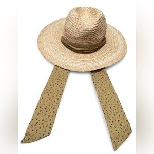 Madewell Scarf-Strap Straw Hat NWT M-L Raffia Beach Vacation